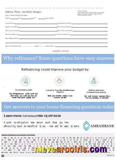 Azerbaijan Amrahbank bank mortgage statement, 3 pages, 3